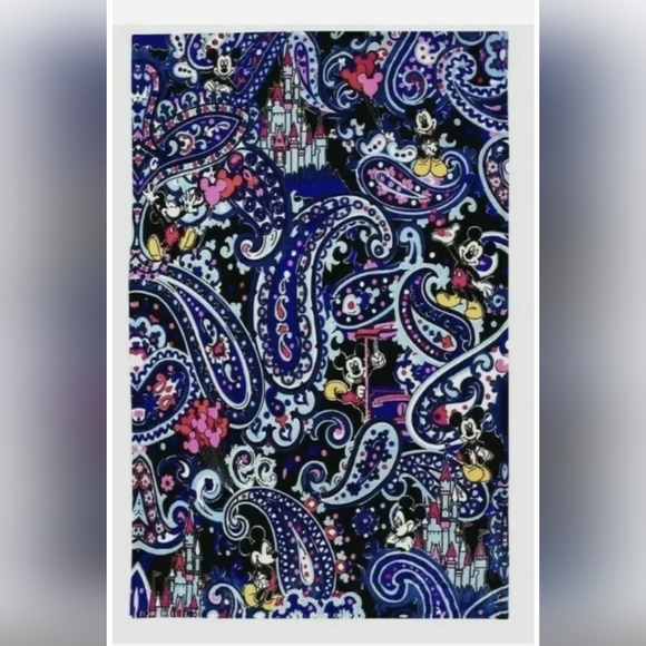 NWT Disney Vera Bradley MICKEY’S WHIMSICAL PAISLEY Castle Cozy Life Blanket SOFT - Picture 3 of 3
